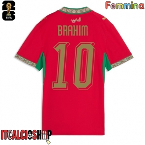 Marocco Brahim Diaz #10 Prima Maglia Femmina Mondiali 2026 Manica Corta